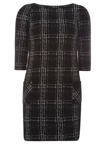 Dorothy Perkins Black Checked Shift Dress