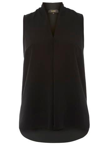 Dorothy Perkins *luxe Black V Neck Blouse