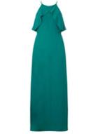 Dorothy Perkins Green Frill Detail Halter Neck Maxi Dress