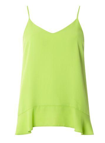 Dorothy Perkins Lime Ruffle Hem Cami Top