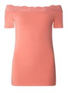 Dorothy Perkins *tall Coral Lace Trim Bardot Top