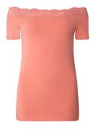 Dorothy Perkins *tall Coral Lace Trim Bardot Top