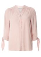 Dorothy Perkins Petite Dusky Pink Tie Sleeve Shirt