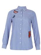 Dorothy Perkins *izabel London Blue Pinstripe Shirt