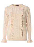 Dorothy Perkins Blush Ruffle Cable Jumper