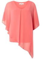 Dorothy Perkins *billie & Blossom Curve Coral Overlay Top