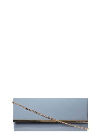 Dorothy Perkins Blue Patent Structured Clutch