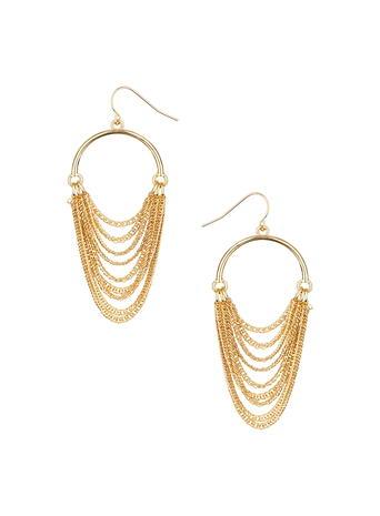 Dorothy Perkins Half Hoop Chain Drop Earring