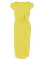 Dorothy Perkins *lily & Franc Chartreuse Manipulated Dress