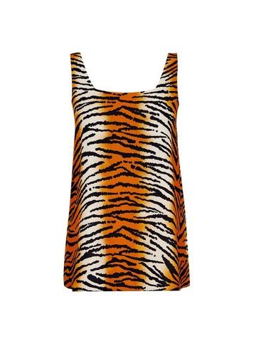 Dorothy Perkins Multi Colour Tiger Print Bow Back Top