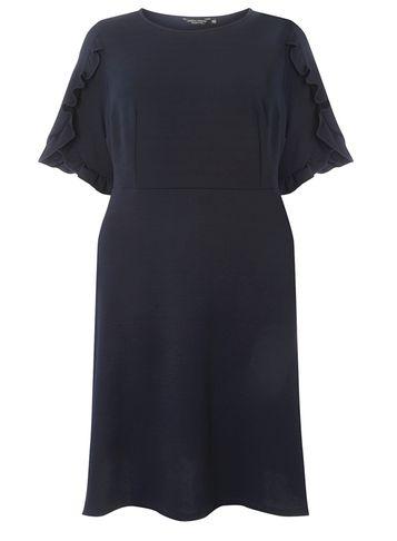 Dorothy Perkins Dp Curve Navy Fit And Flare Dress