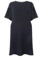 Dorothy Perkins Dp Curve Navy Fit And Flare Dress