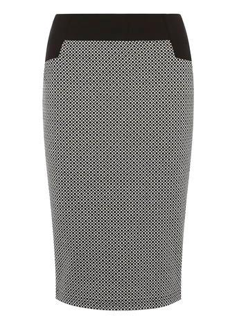Dorothy Perkins Monochrome Printed Pencil Skirt