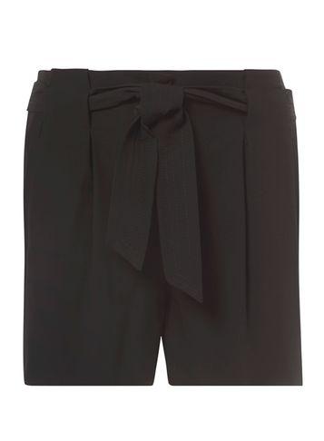 Dorothy Perkins Black Top Stitch Tie Shorts