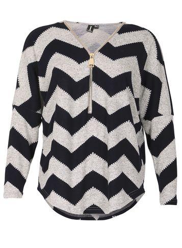 Dorothy Perkins *izabel London Navy Long Sleeved Top