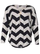Dorothy Perkins *izabel London Navy Long Sleeved Top