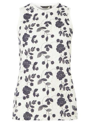 Dorothy Perkins Ivory Embroidered Shell Top