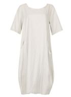 Dorothy Perkins *feverfish Grey Linen Lagenlook Skater Dress