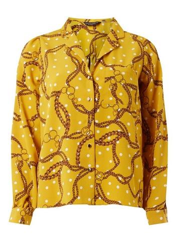 Dorothy Perkins Ochre Spot Print Shirt