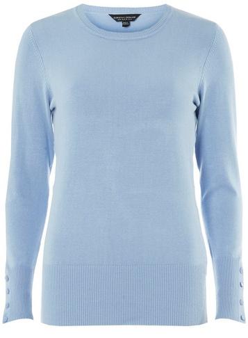 Dorothy Perkins Soft Blue Detail Cuff Jumper