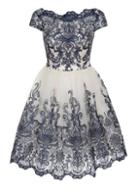 Dorothy Perkins *chi Chi London Curve Cap Sleeve Baroque Dress