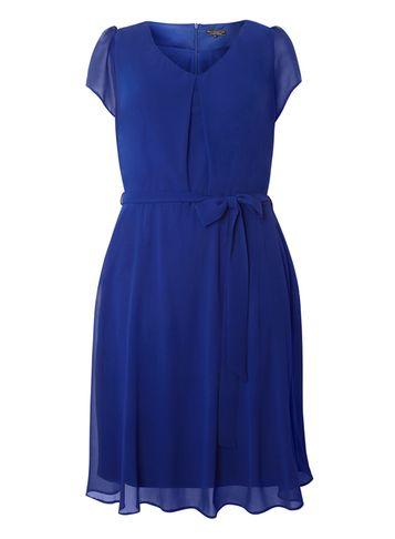 Dorothy Perkins *billie & Blossom Curve Cobalt Chiffon Dress