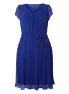 Dorothy Perkins *billie & Blossom Curve Cobalt Chiffon Dress