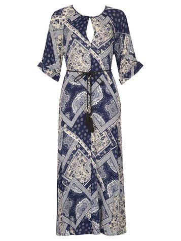 Dorothy Perkins *izabel London Multi Navy Patchwork Dress