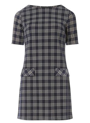 Dorothy Perkins Navy Camel Checked Tunic