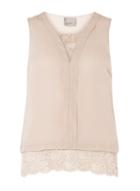 Dorothy Perkins *vero Moda Cream Lace Hem Top