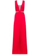 Dorothy Perkins *quiz Red Embellished Split Maxi Dress