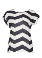 Dorothy Perkins *izabel London Navy Chevron Print T-shirt