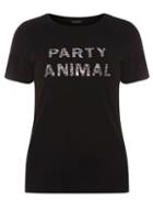 Dorothy Perkins Black Glitter Motif T-shirt