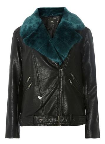 *only Black Oversized Biker Jacket
