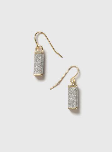 Dorothy Perkins Silver Look Glitter Box Earrings