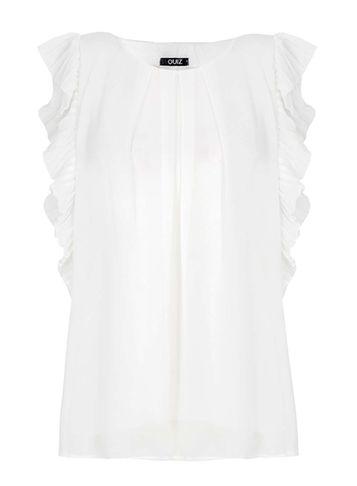 Dorothy Perkins *quiz Cream Chiffon Sleeveless Top