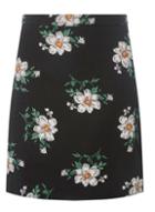 Dorothy Perkins Black Floral Print Mini A-line Skirt