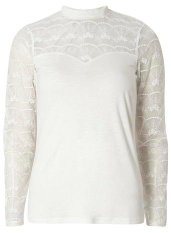 Dorothy Perkins Ivory Embroidered Victoriana Top