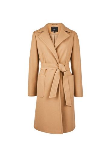 Dorothy Perkins Camel Patch Pocket Wrap Coat