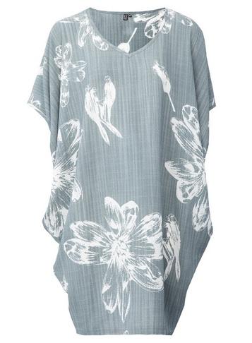 Dorothy Perkins *izabel London Grey Floral Print Smock Dress