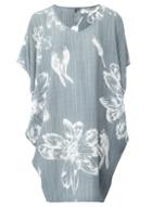 Dorothy Perkins *izabel London Grey Floral Print Smock Dress
