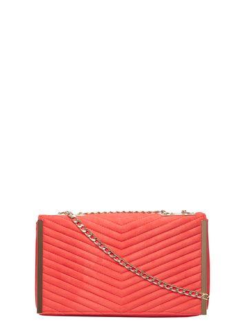 Dorothy Perkins Coral Quilted Clutch