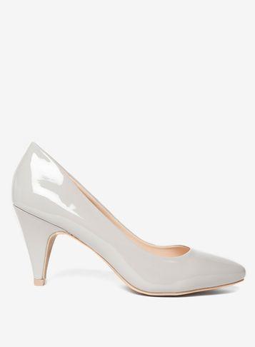 Dorothy Perkins Grey 'diana' Almond Toe Court Shoes