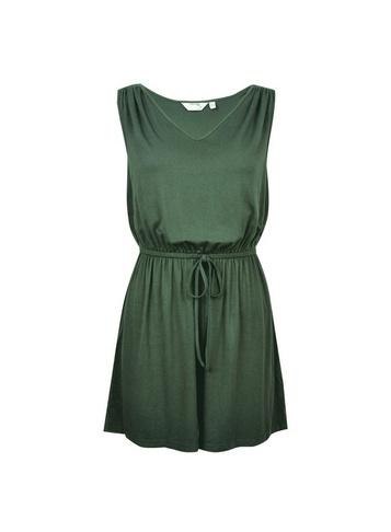 Dorothy Perkins Petite Khaki Tie Waist Playsuit