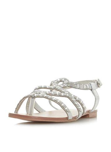 Dorothy Perkins *head Over Heels By Dune Silver 'nadia' Sandals