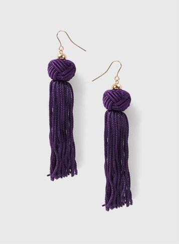 Dorothy Perkins Purple Tassel Earrings