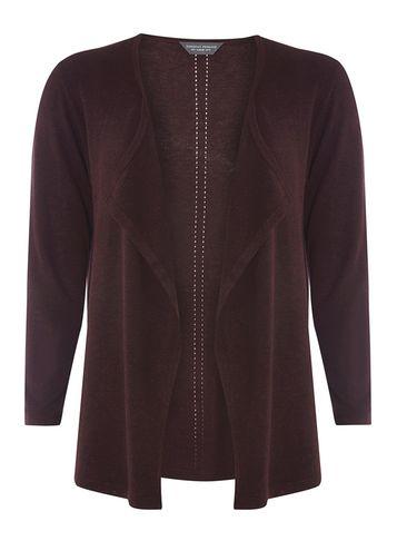 Dorothy Perkins *tall Aubergine Short Cardigan
