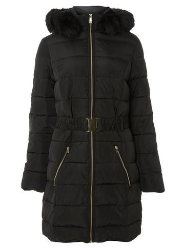 Dorothy Perkins *tall Black Luxe Padded Coat