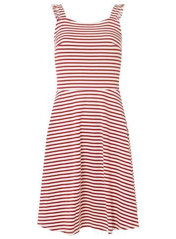 Dorothy Perkins *tall Red Striped Ruffle Sundress
