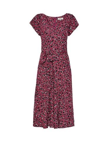 *billie & Blossom Red Animal Heart Print Midi Dress